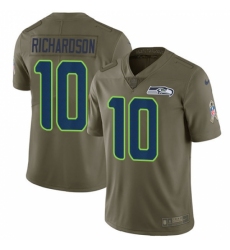 Men's Nike Seattle Seahawks #10 Paul Richardson Limited Olive 2017 Salute to Service NFL Jersey