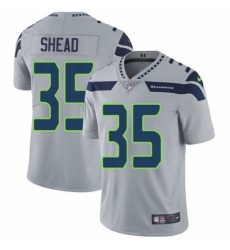 Men's Nike Seattle Seahawks #35 DeShawn Shead Grey Alternate Vapor Untouchable Limited Player NFL Jersey