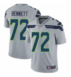 Men's Nike Seattle Seahawks #72 Michael Bennett Grey Alternate Vapor Untouchable Limited Player NFL Jersey
