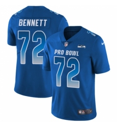 Men's Nike Seattle Seahawks #72 Michael Bennett Limited Royal Blue 2018 Pro Bowl NFL Jersey