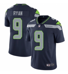 Men's Nike Seattle Seahawks #9 Jon Ryan Steel Blue Team Color Vapor Untouchable Limited Player NFL Jersey