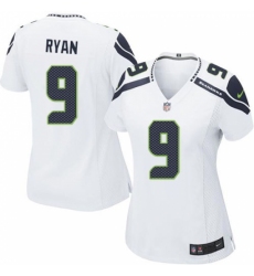 Women's Nike Seattle Seahawks #9 Jon Ryan Game White NFL Jersey