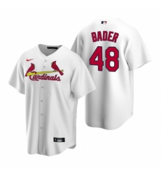 Men's Nike St. Louis Cardinals #48 Harrison Bader White Home Stitched Baseball Jersey