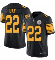 Men's Nike Pittsburgh Steelers #22 William Gay Limited Black Rush Vapor Untouchable NFL Jersey