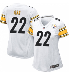 Women's Nike Pittsburgh Steelers #22 William Gay Game White NFL Jersey