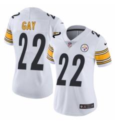Women's Nike Pittsburgh Steelers #22 William Gay White Vapor Untouchable Limited Player NFL Jersey