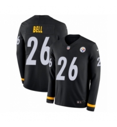 Men's Nike Pittsburgh Steelers #26 Le'Veon Bell Limited Black Therma Long Sleeve NFL Jersey