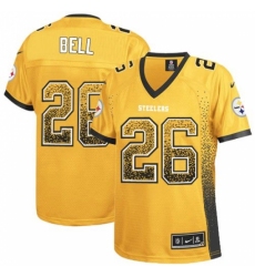 Women's Nike Pittsburgh Steelers #26 Le'Veon Bell Elite Gold Drift Fashion NFL Jersey