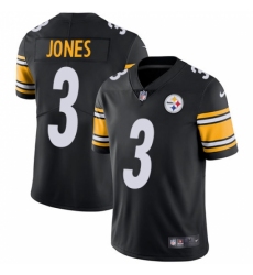 Men's Nike Pittsburgh Steelers #3 Landry Jones Black Team Color Vapor Untouchable Limited Player NFL Jersey