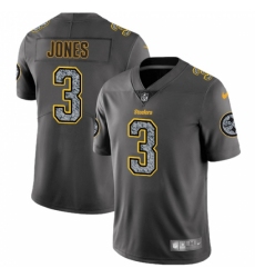 Men's Nike Pittsburgh Steelers #3 Landry Jones Gray Static Vapor Untouchable Limited NFL Jersey