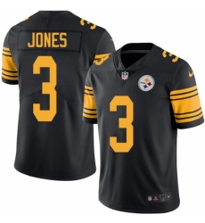 Men's Nike Pittsburgh Steelers #3 Landry Jones Limited Black Rush Vapor Untouchable NFL Jersey