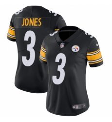 Women's Nike Pittsburgh Steelers #3 Landry Jones Black Team Color Vapor Untouchable Limited Player NFL Jersey
