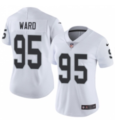 Women's Nike Oakland Raiders #95 Jihad Ward White Vapor Untouchable Limited Player NFL Jersey