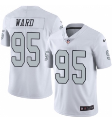 Youth Nike Oakland Raiders #95 Jihad Ward Limited White Rush Vapor Untouchable NFL Jersey