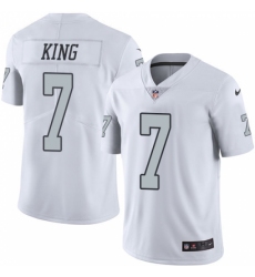 Youth Nike Oakland Raiders #7 Marquette King Limited White Rush Vapor Untouchable NFL Jersey