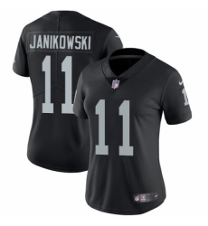 Women's Nike Oakland Raiders #11 Sebastian Janikowski Black Team Color Vapor Untouchable Limited Player NFL Jersey