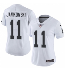 Women's Nike Oakland Raiders #11 Sebastian Janikowski White Vapor Untouchable Limited Player NFL Jersey