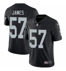 Men's Nike Oakland Raiders #57 Cory James Black Team Color Vapor Untouchable Limited Player NFL Jersey