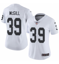 Women's Nike Oakland Raiders #39 Keith McGill White Vapor Untouchable Limited Player NFL Jersey