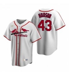 Men's Nike St. Louis Cardinals #43 Dakota Hudson White Cooperstown Collection Home Stitched Baseball Jersey