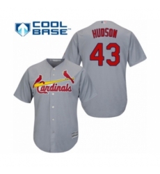 Youth St. Louis Cardinals #43 Dakota Hudson Authentic Grey Road Cool Base Baseball Player Jersey