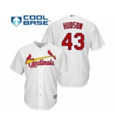 Youth St. Louis Cardinals #43 Dakota Hudson Authentic White Home Cool Base Baseball Player Jersey