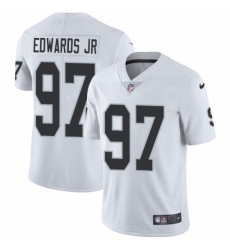 Men's Nike Oakland Raiders #97 Mario Edwards Jr White Vapor Untouchable Limited Player NFL Jersey