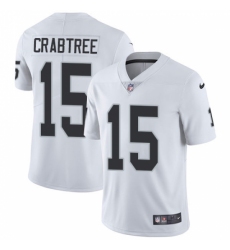 Men's Nike Oakland Raiders #15 Michael Crabtree White Vapor Untouchable Limited Player NFL Jersey
