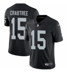 Youth Nike Oakland Raiders #15 Michael Crabtree Black Team Color Vapor Untouchable Limited Player NFL Jersey