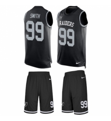 Men's Nike Oakland Raiders #99 Aldon Smith Limited Black Tank Top Suit NFL Jersey