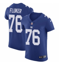 Men's Nike New York Giants #76 D.J. Fluker Elite Royal Blue Team Color NFL Jersey