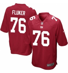 Men's Nike New York Giants #76 D.J. Fluker Game Red Alternate NFL Jersey