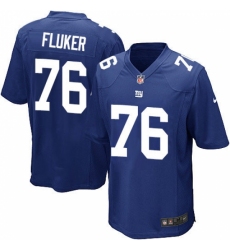 Men's Nike New York Giants #76 D.J. Fluker Game Royal Blue Team Color NFL Jersey