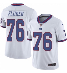 Men's Nike New York Giants #76 D.J. Fluker Limited White Rush Vapor Untouchable NFL Jersey