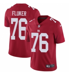 Men's Nike New York Giants #76 D.J. Fluker Red Alternate Vapor Untouchable Limited Player NFL Jersey