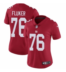 Women's Nike New York Giants #76 D.J. Fluker Elite Red Alternate NFL Jersey