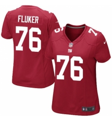 Women's Nike New York Giants #76 D.J. Fluker Game Red Alternate NFL Jersey