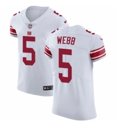 Men's Nike New York Giants #5 Davis Webb White Vapor Untouchable Elite Player NFL Jersey