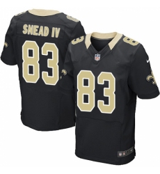 Men's Nike New Orleans Saints #83 Willie Snead Black Team Color Vapor Untouchable Elite Player NFL Jersey