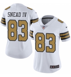 Women's Nike New Orleans Saints #83 Willie Snead Limited White Rush Vapor Untouchable NFL Jersey