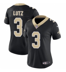 Women's Nike New Orleans Saints #3 Will Lutz Black Team Color Vapor Untouchable Limited Player NFL Jersey
