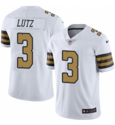 Youth Nike New Orleans Saints #3 Will Lutz Limited White Rush Vapor Untouchable NFL Jersey