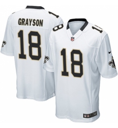 Men's Nike New Orleans Saints #18 Garrett Grayson Game White NFL Jersey