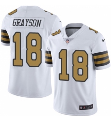 Men's Nike New Orleans Saints #18 Garrett Grayson Limited White Rush Vapor Untouchable NFL Jersey