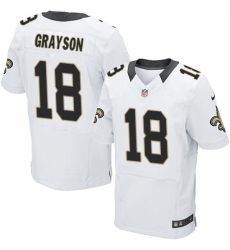 Men's Nike New Orleans Saints #18 Garrett Grayson White Vapor Untouchable Elite Player NFL Jersey