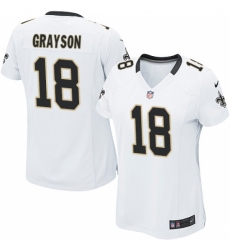 Women's Nike New Orleans Saints #18 Garrett Grayson Game White NFL Jersey