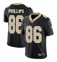 Men's Nike New Orleans Saints #86 John Phillips Black Team Color Vapor Untouchable Limited Player NFL Jersey