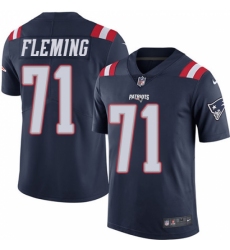 Youth Nike New England Patriots #71 Cameron Fleming Limited Navy Blue Rush Vapor Untouchable NFL Jersey