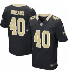 Men's Nike New Orleans Saints #40 Delvin Breaux Black Team Color Vapor Untouchable Elite Player NFL Jersey