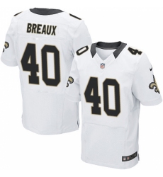 Men's Nike New Orleans Saints #40 Delvin Breaux White Vapor Untouchable Elite Player NFL Jersey